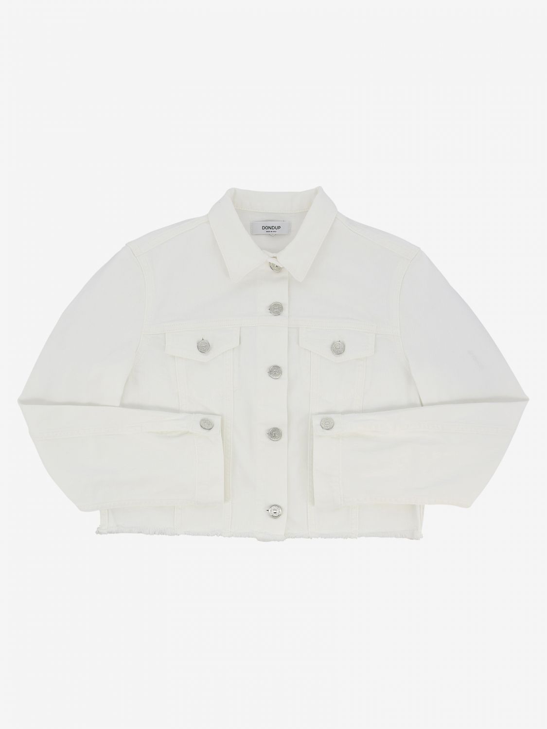 kids white denim jacket