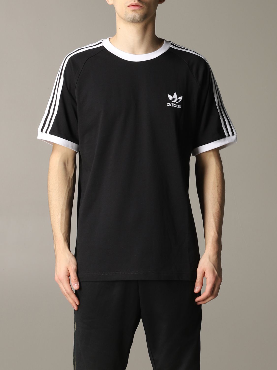 ADIDAS ORIGINALS: short-sleeved T-shirt with logo - Black | Adidas Originals t-shirt CW1202 online on
