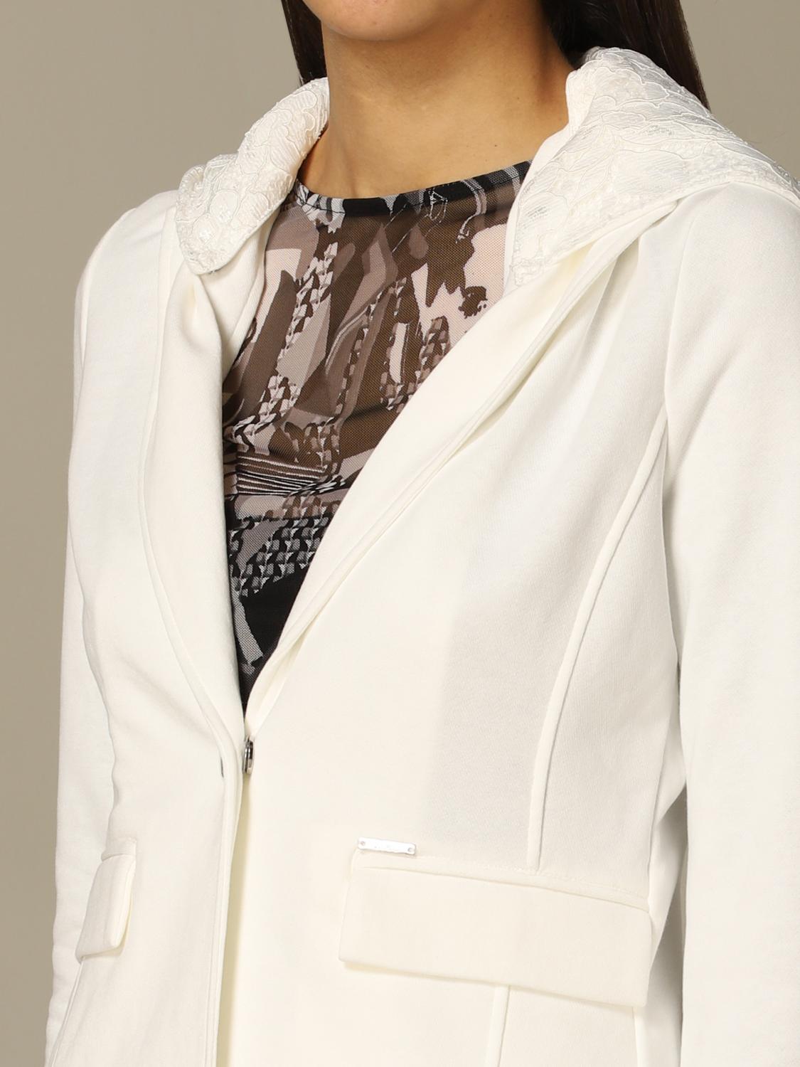 LIU JO: Blazer in felpa donna - Panna | Felpa Liu Jo WA0087F0583 GIGLIO.COM