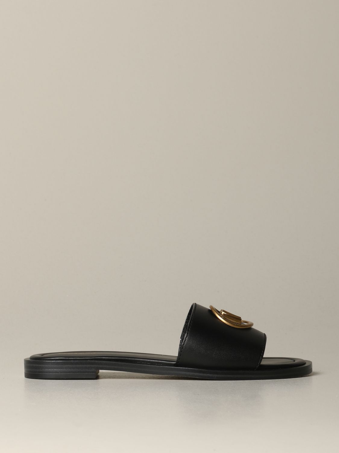 michael kors black flat sandals