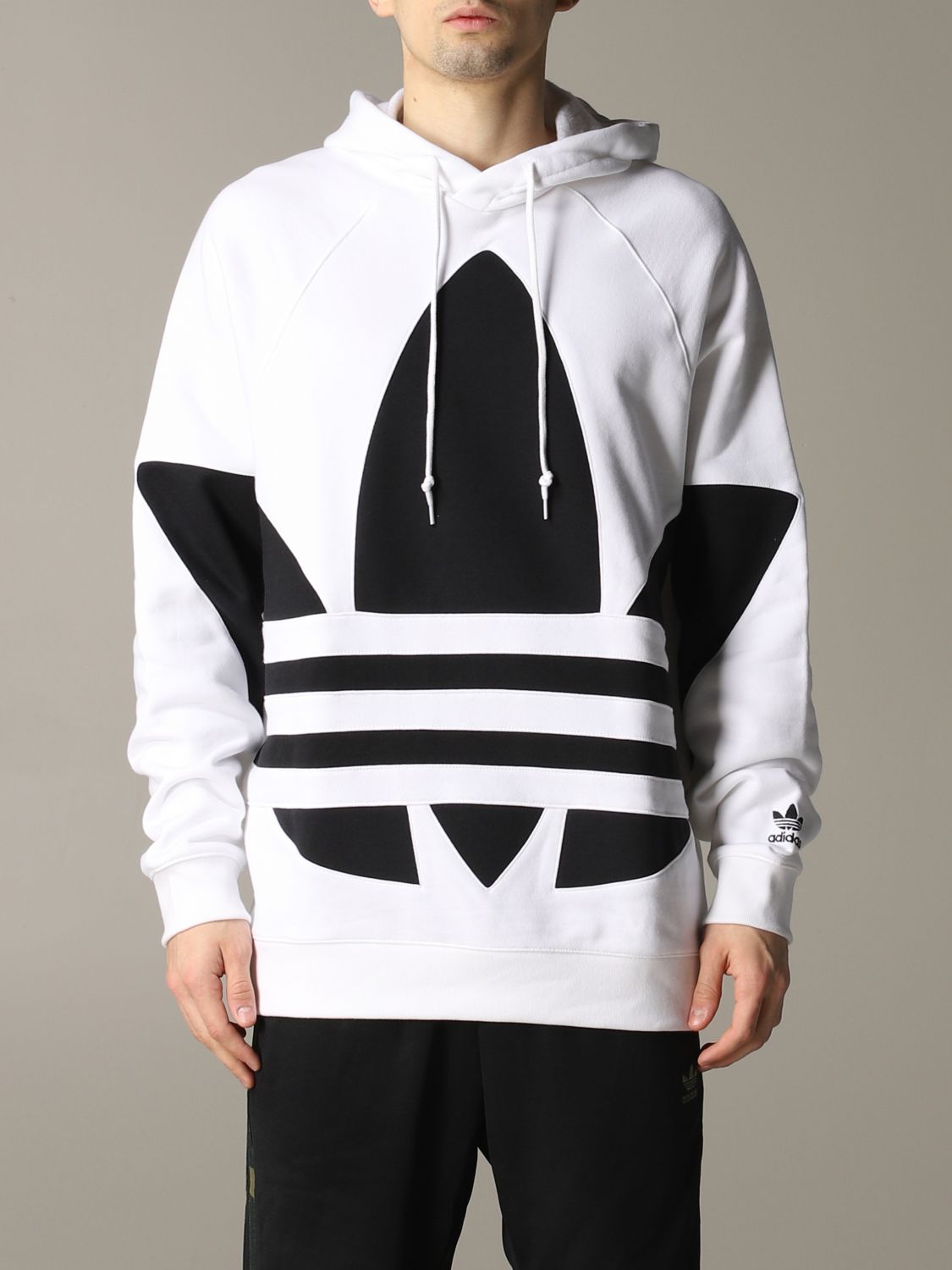 Heel Verhandeling Vel ADIDAS ORIGINALS: sweatshirt with hood and logo - White | Adidas Originals  sweatshirt FM9909 online on GIGLIO.COM