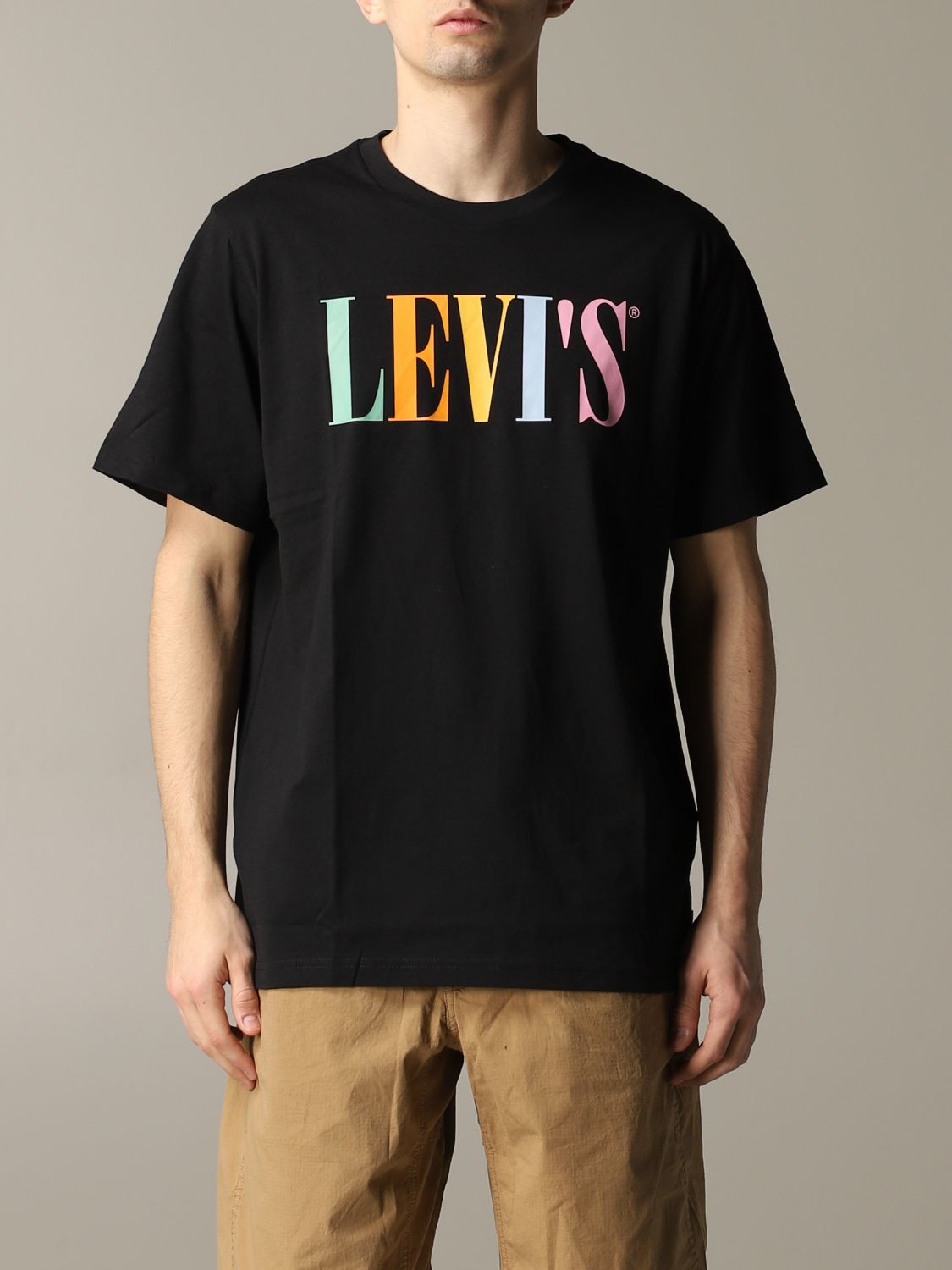 progeny Snake loyalty Levi's Outlet: short-sleeved T-shirt with multicolor logo - Black | Levi's t -shirt 699780044 online on GIGLIO.COM