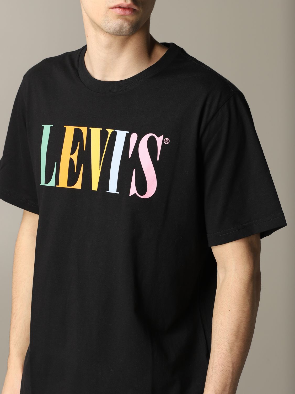 progeny Snake loyalty Levi's Outlet: short-sleeved T-shirt with multicolor logo - Black | Levi's t -shirt 699780044 online on GIGLIO.COM