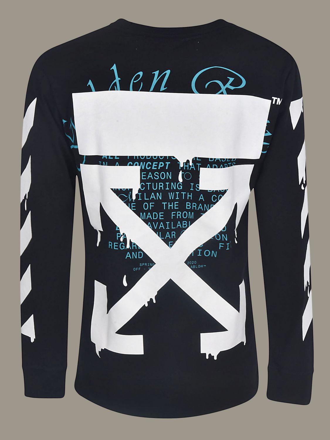 Off White long-sleeved t-shirt with print