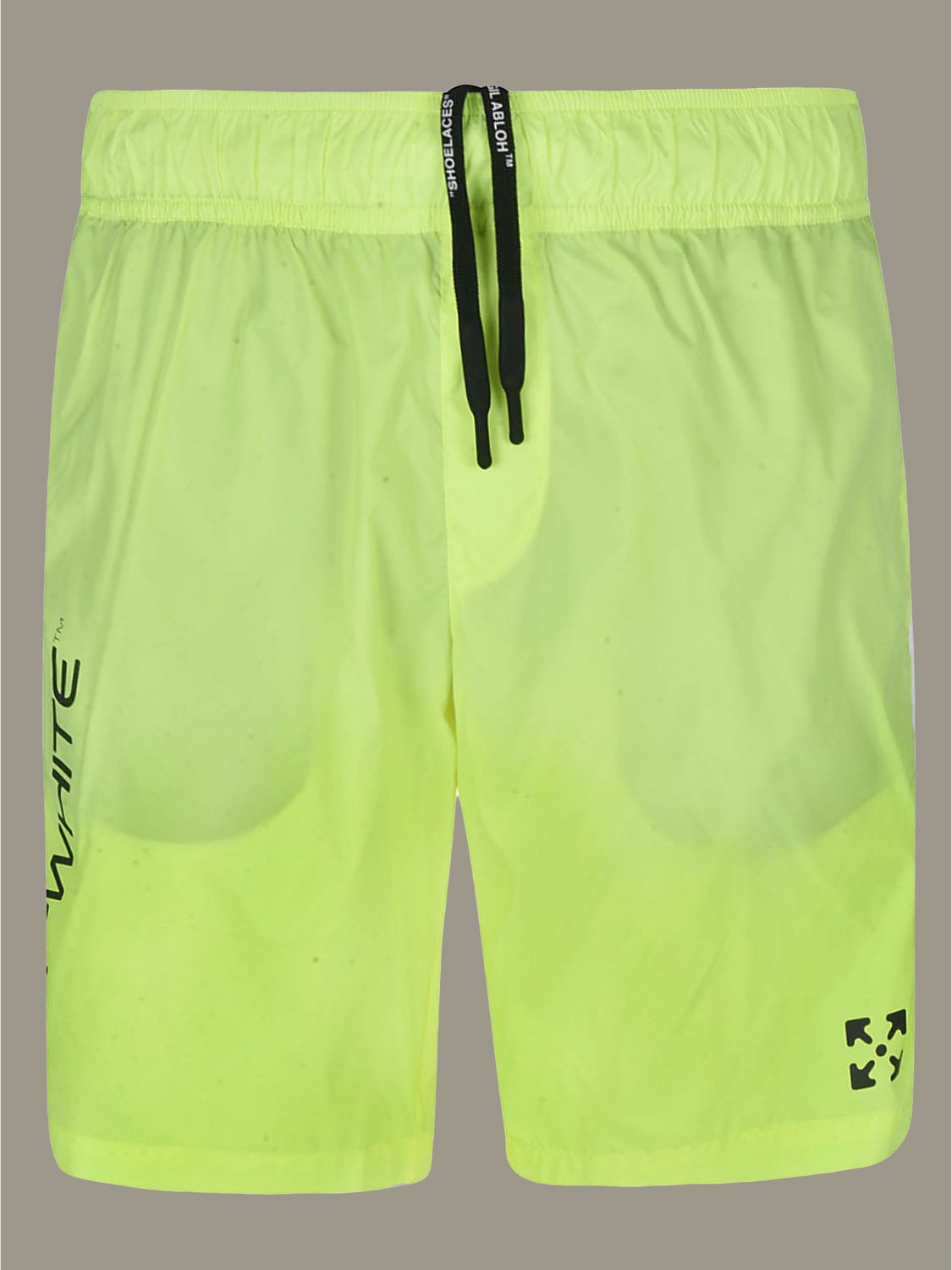 off white neon shorts