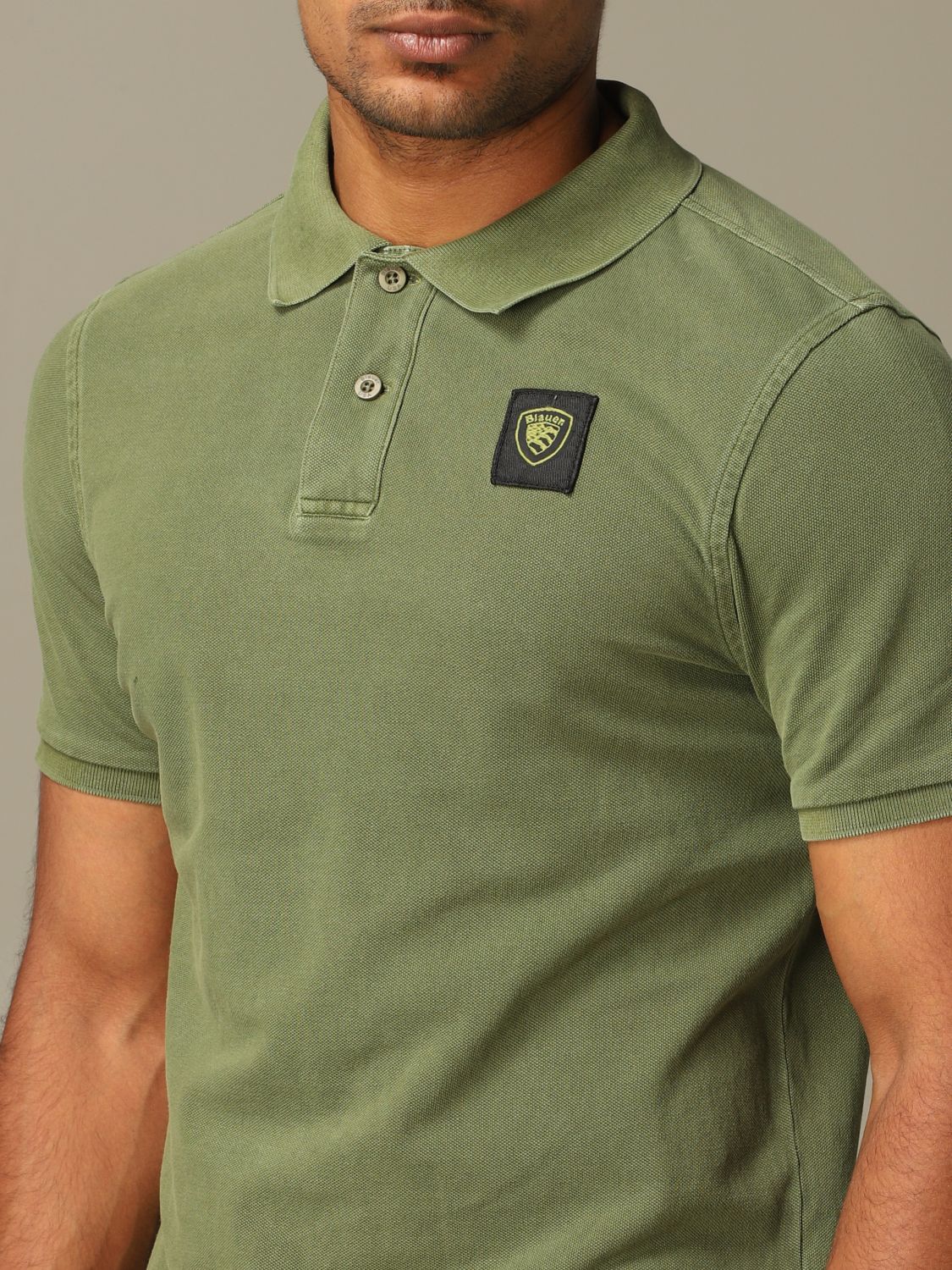 Blauer Outlet: Polo con logo - Verde | Maglia Blauer 20SBLUT02453 005272  GIGLIO.COM