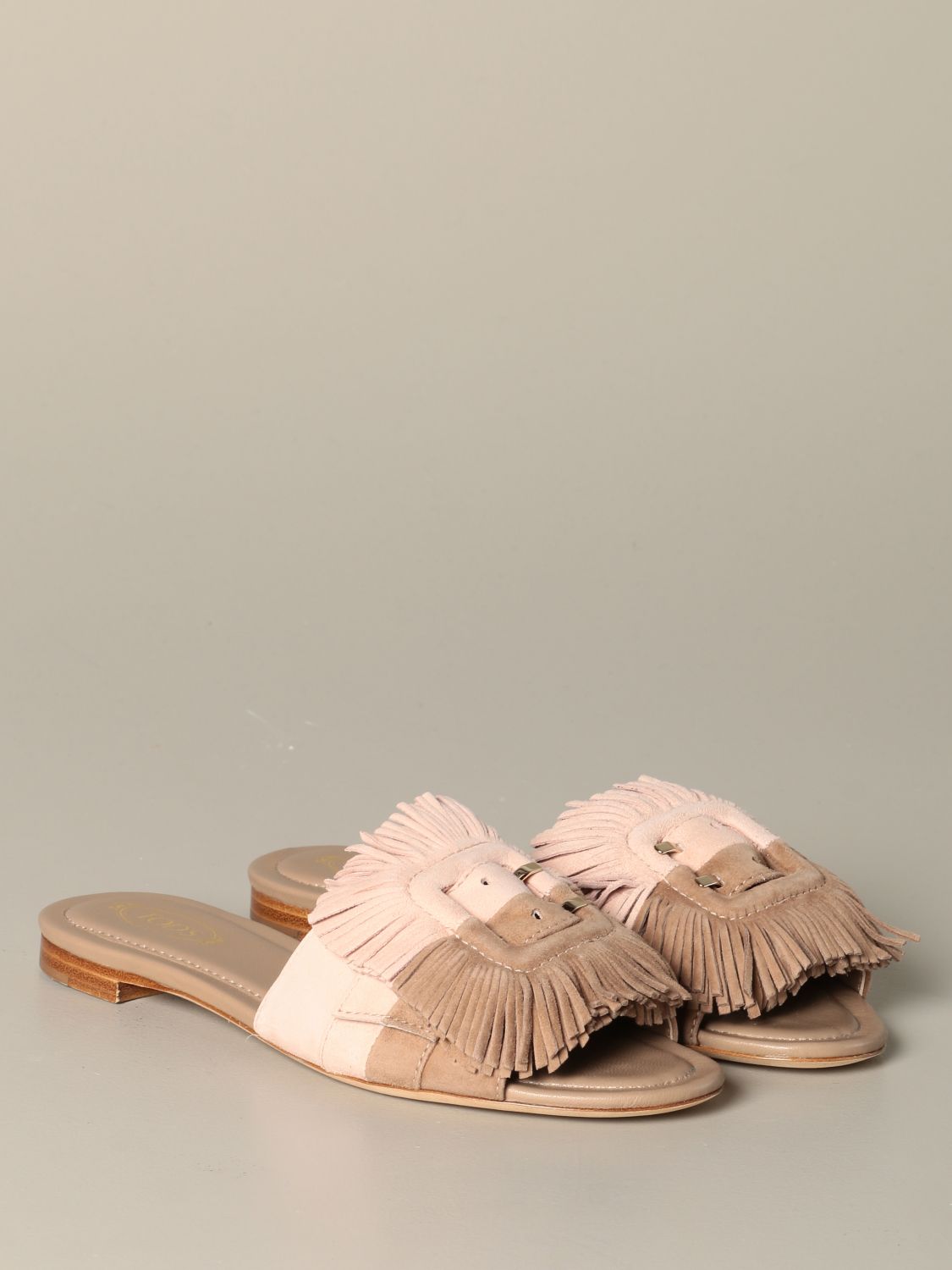 tods flat sandals