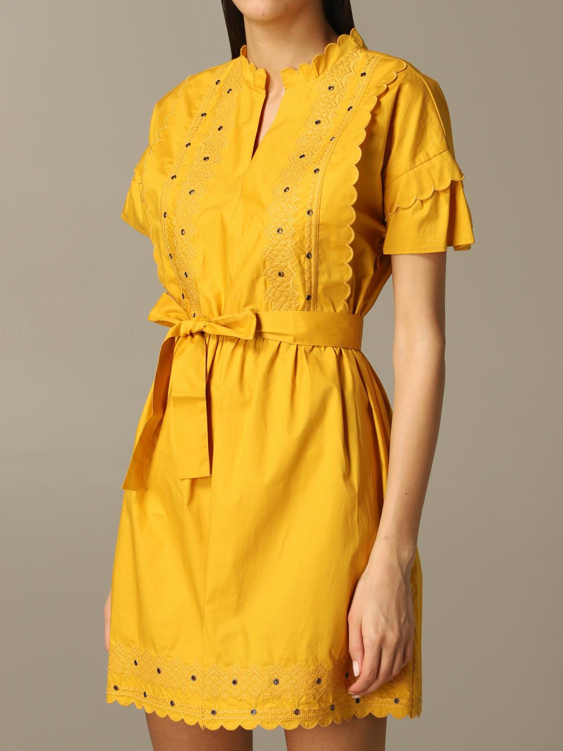 TWIN SET Twinset shortsleeved dress with belt Dress Twin Set Women