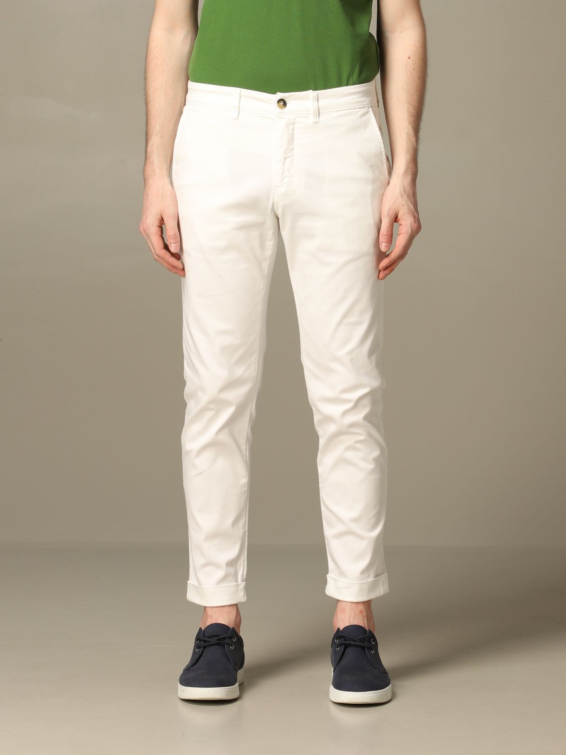 Jeckerson Outlet: Pantalone in misto cotone | Pantalone Jeckerson Uomo  Bianco | Pantalone Jeckerson P20P00UPA046 T012383 GIGLIO.COM