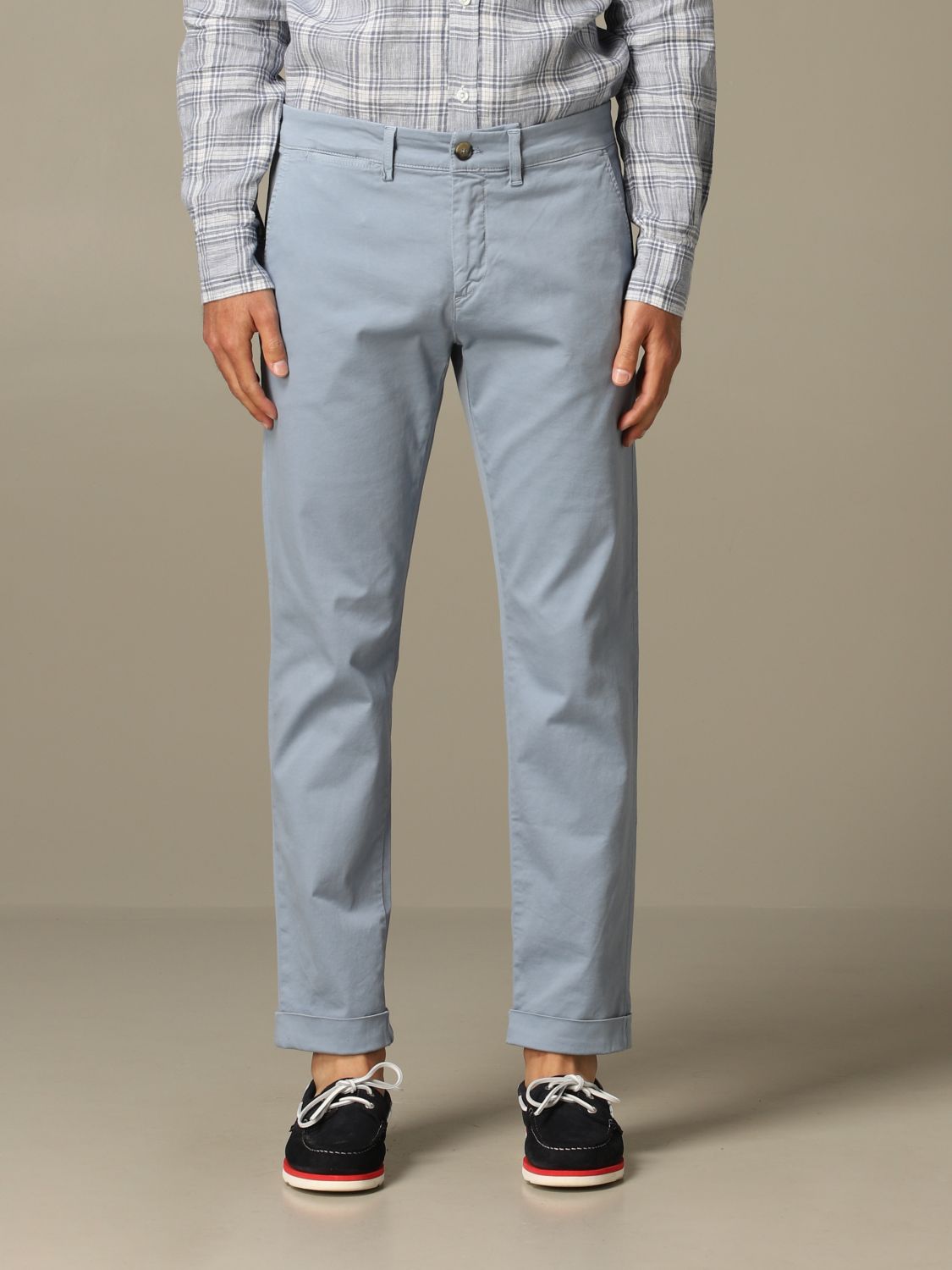 Jeckerson Outlet: Pantalone in misto cotone | Pantalone Jeckerson Uomo  Azzurro | Pantalone Jeckerson P20P00UPA046 T012383 GIGLIO.COM