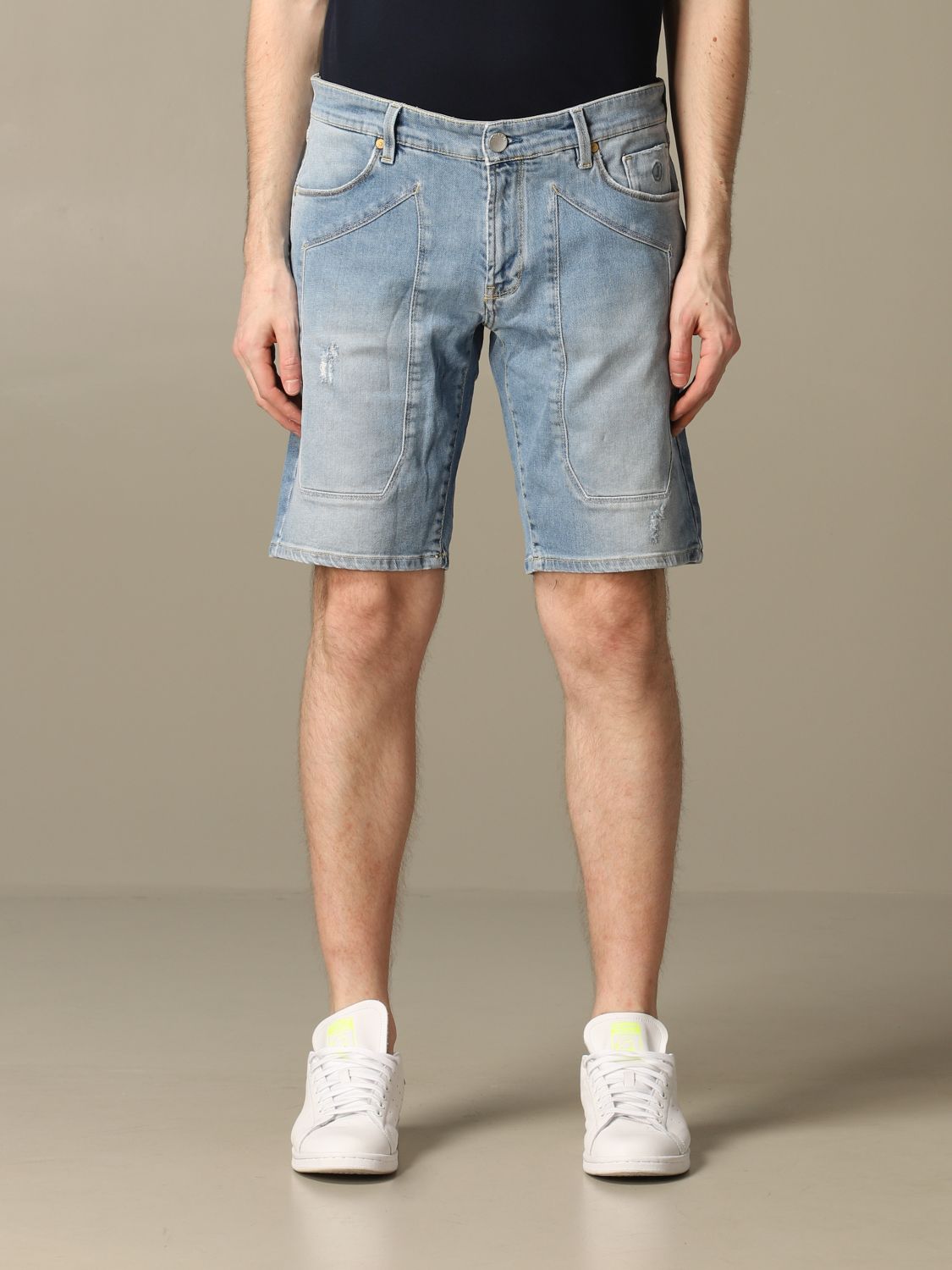 mens denim bermuda shorts