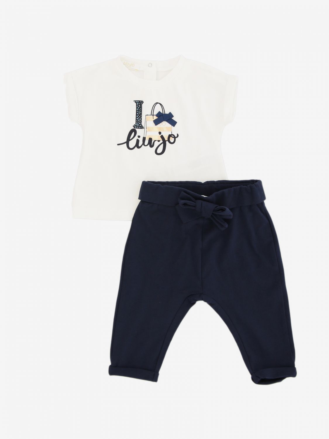 Liu Jo Outlet jumpsuit for baby White Liu Jo jumpsuit HA0030