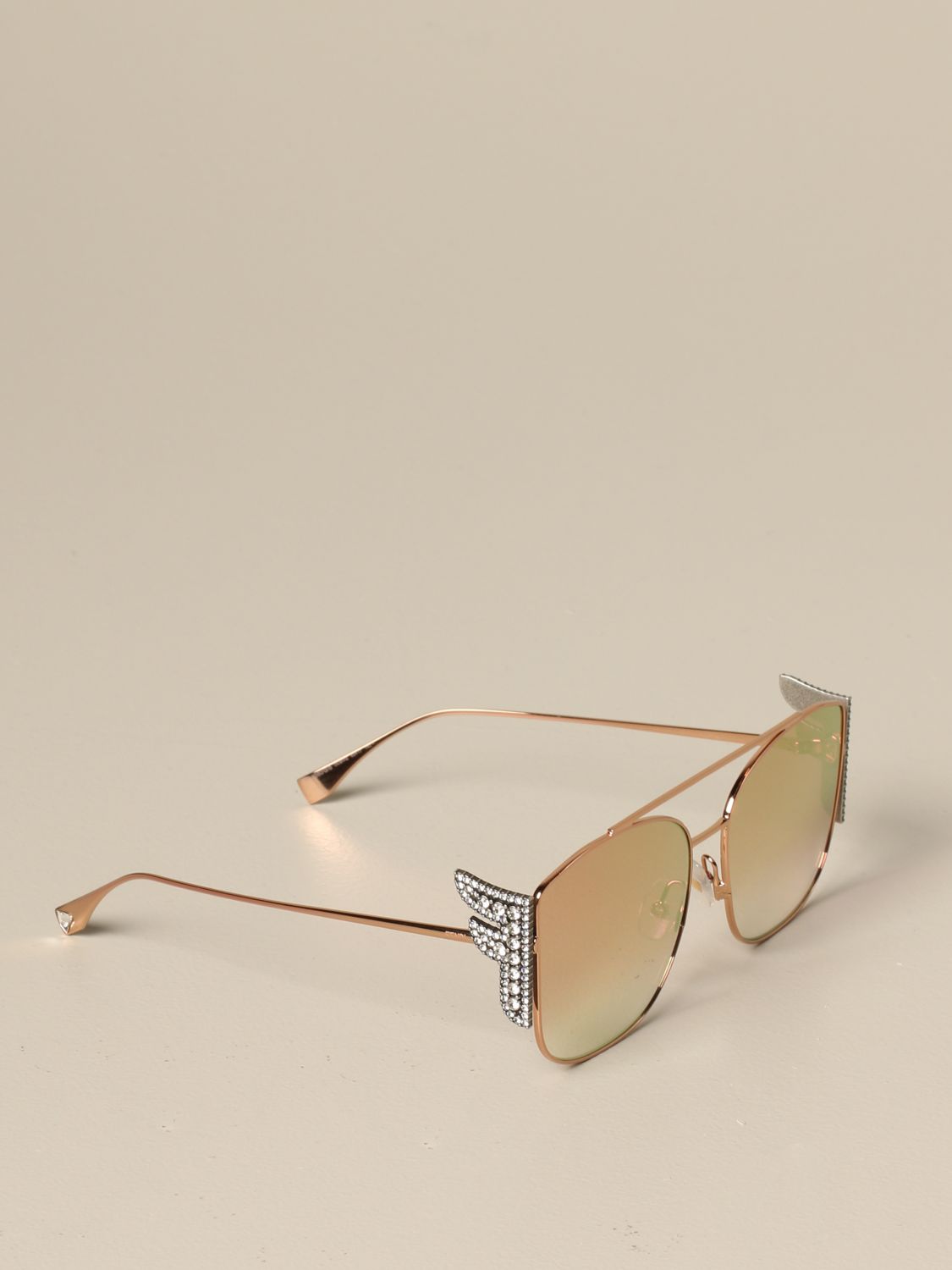 FENDI: metal sunglasses with FF of 