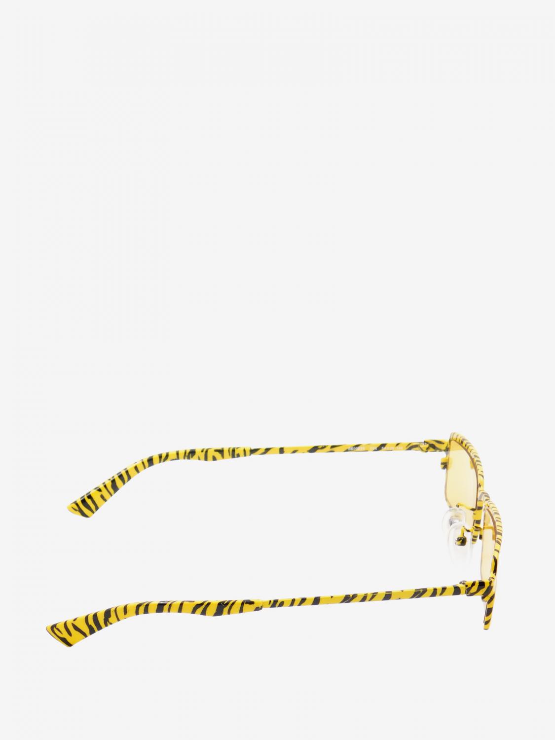 BALENCIAGA: Occhiali a fantasia zebrata - Giallo | Occhiali Balenciaga  BB0082S GIGLIO.COM