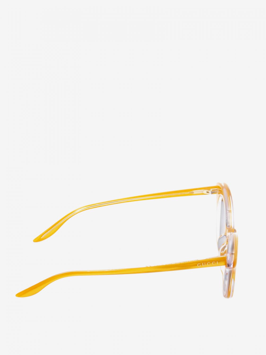 Gucci Autunno Inverno 20/21 occhiali da sole a mascherina gialli - GG0584S  004