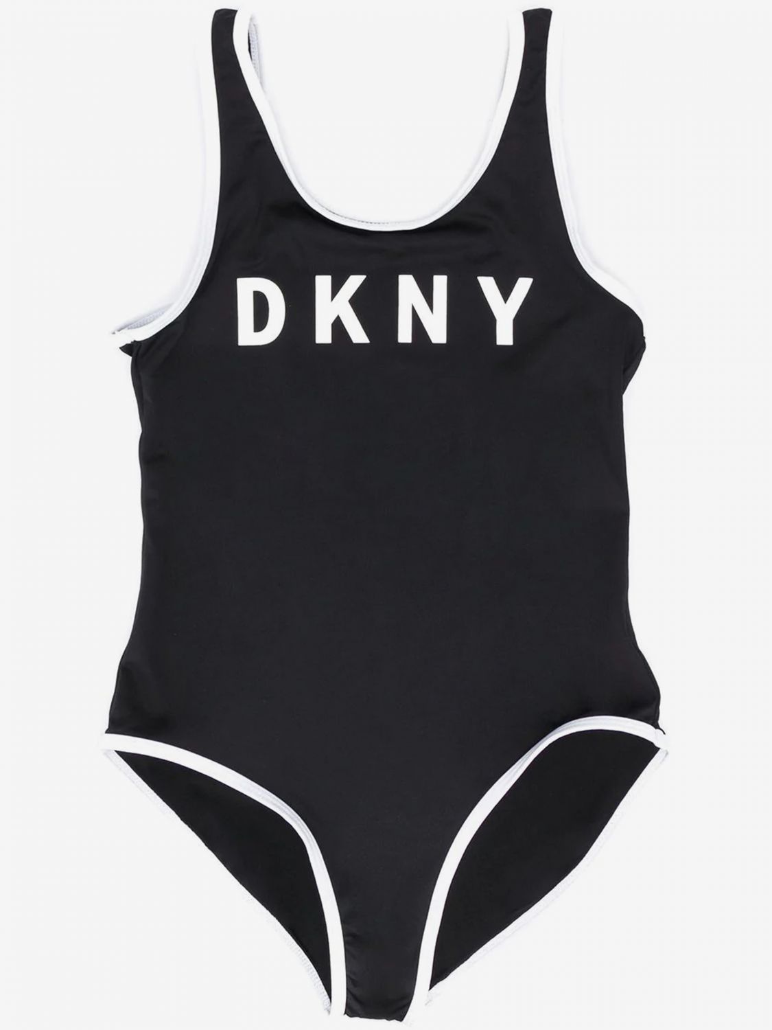 DKNY: one piece swimsuit with logo - Black | Swimsuit Dkny D37093 ...