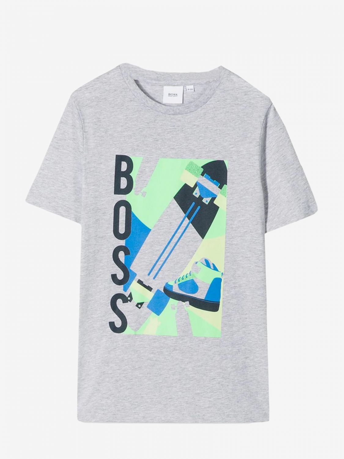 T-shirt Hugo Boss con stampa logo | Maglia Hugo Boss Bambino Grigio | Maglia  Hugo Boss J25E73 Giglio IT