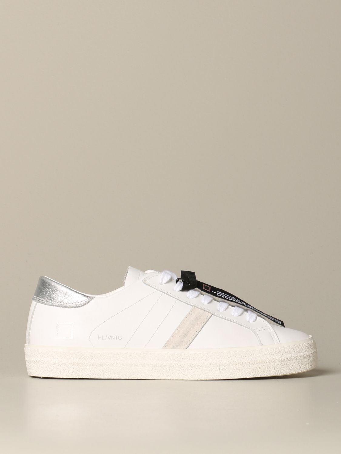 Baskets D A T E En Cuir Avec Talon Lamine Baskets D A T E Femme Blanc Baskets D A T E W321hl Vc Giglio Fr