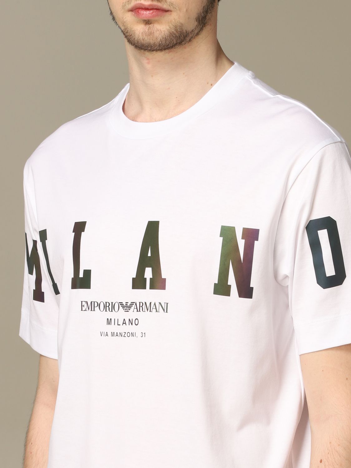 Emporio Armani Outlet: t-shirt for man - White | Emporio Armani t-shirt  3H1TM9 1JCQZ online on 
