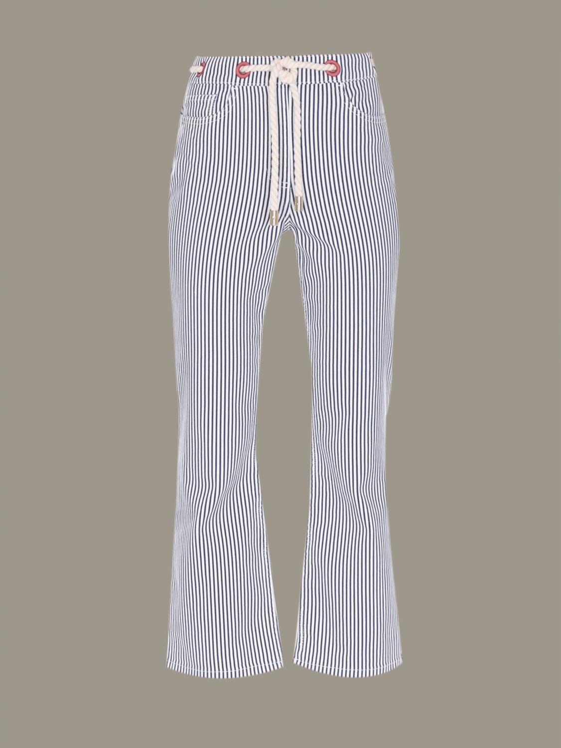 grey striped trousers womens