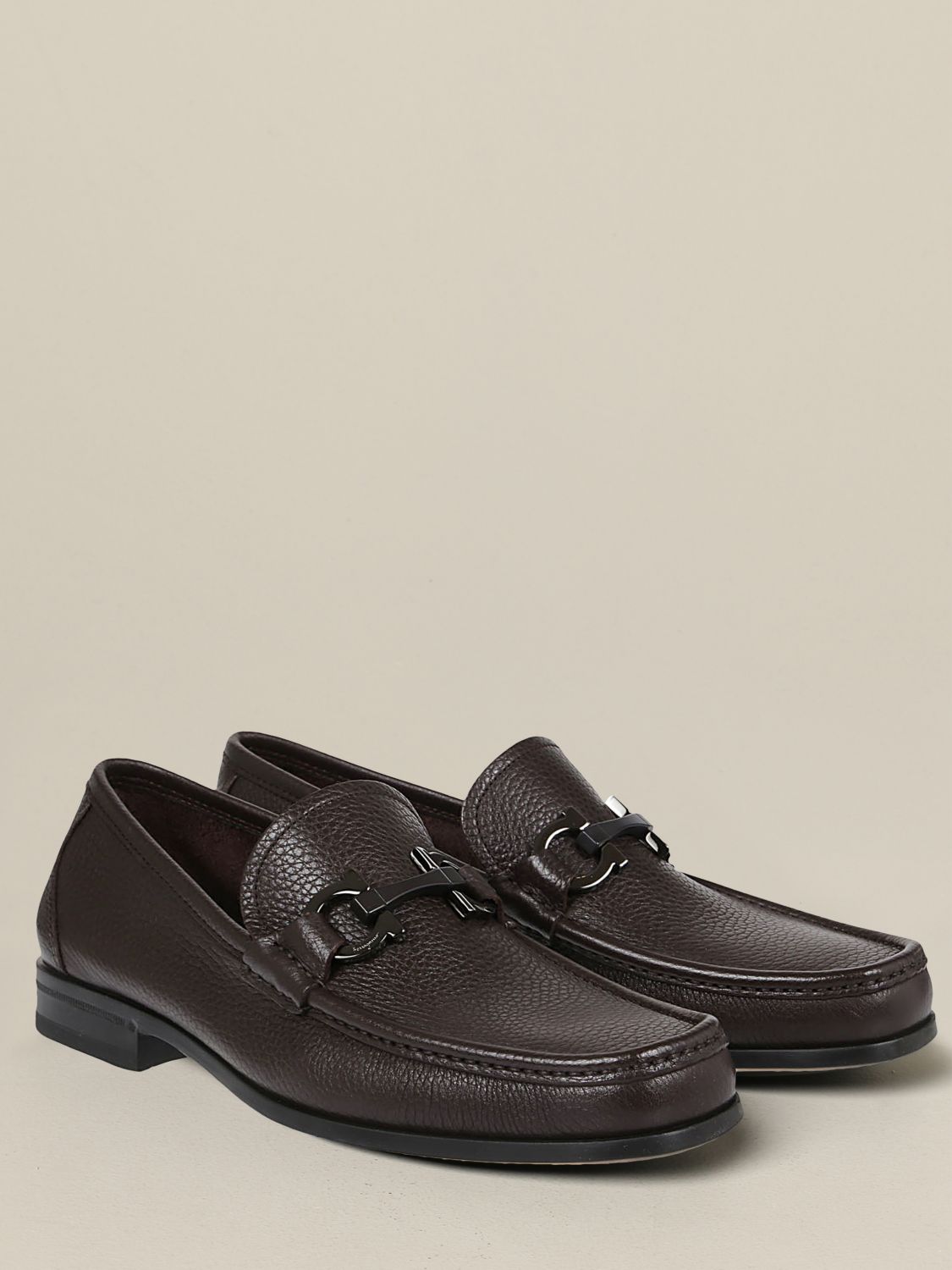 Salvatore Ferragamo Outlet: Shoes men - Brown | Loafers Salvatore