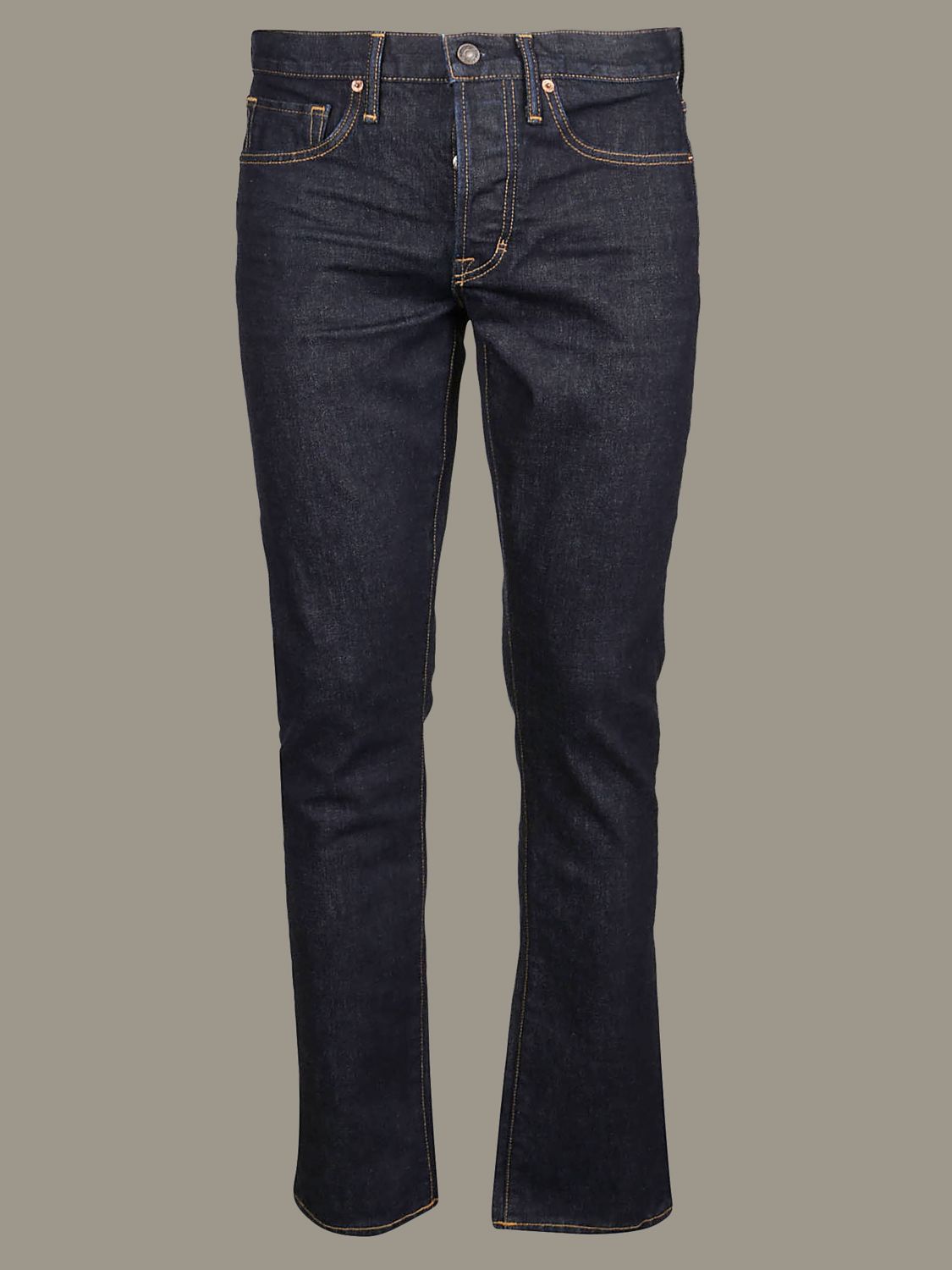 Tom Ford Outlet: jeans in 5-pocket denim - Blue | Tom Ford jeans  TFD001BUJ18 online on 