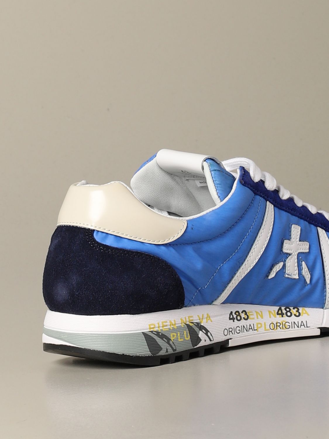 Premiata Outlet: Lucy sneakers in suede and nylon - Blue | Sneakers ...