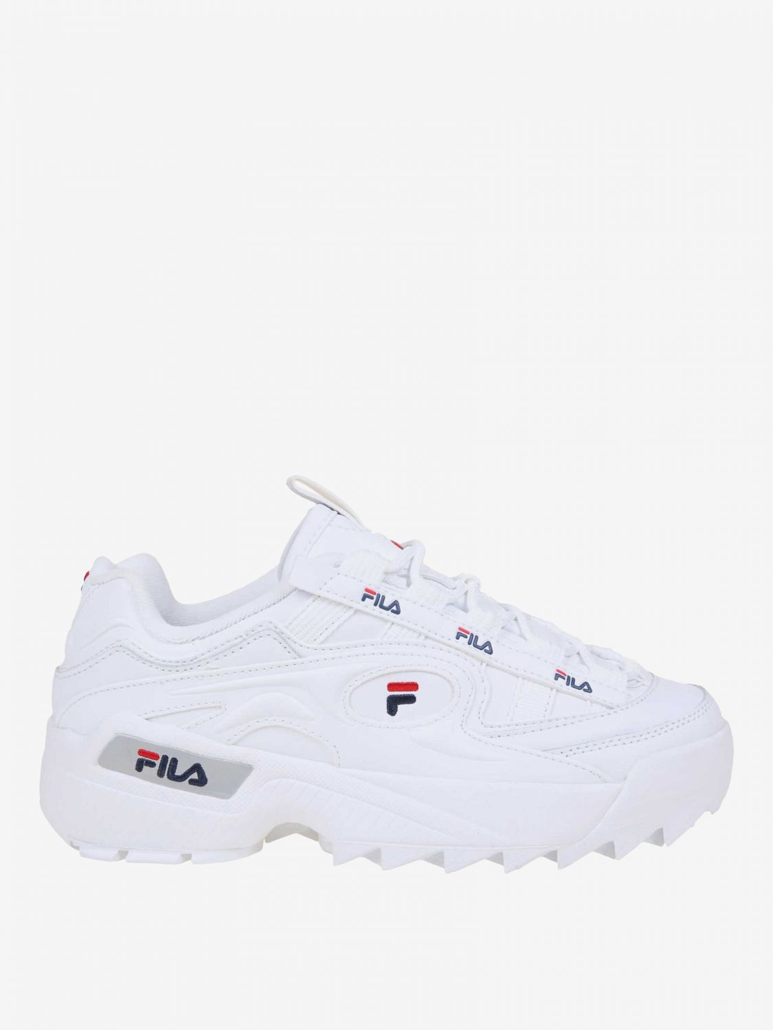 Fila Outlet: leather sneakers with logo | Sneakers Fila Women White | Fila 1010856 GIGLIO.COM