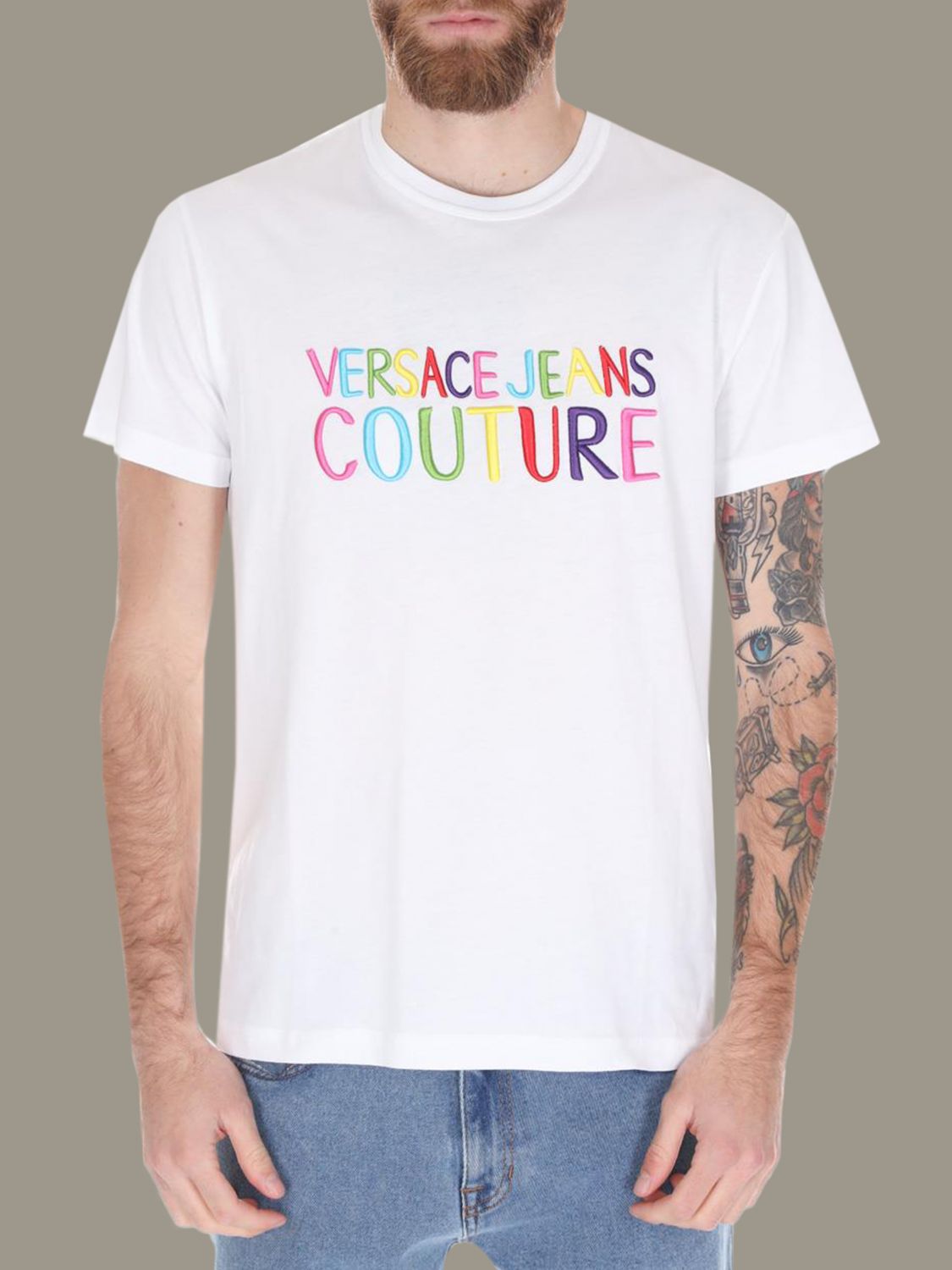 t shirt versace multicolore