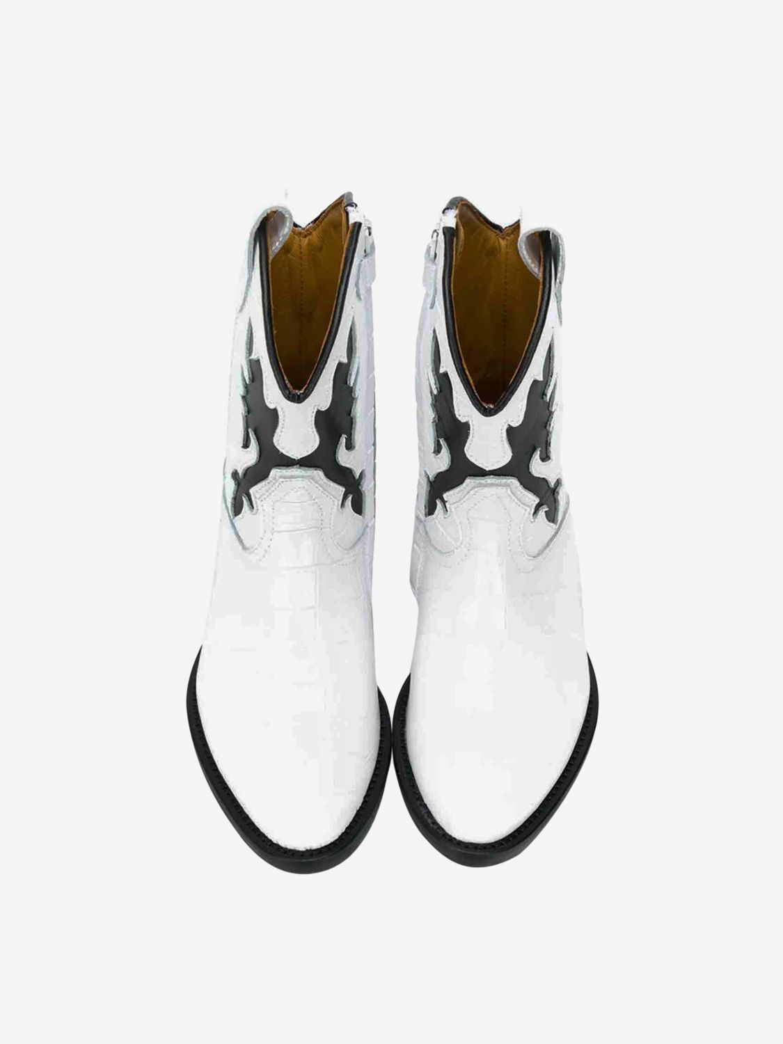 Chaussures Gallucci: Bottine Gallucci en cuir style country blanc 3