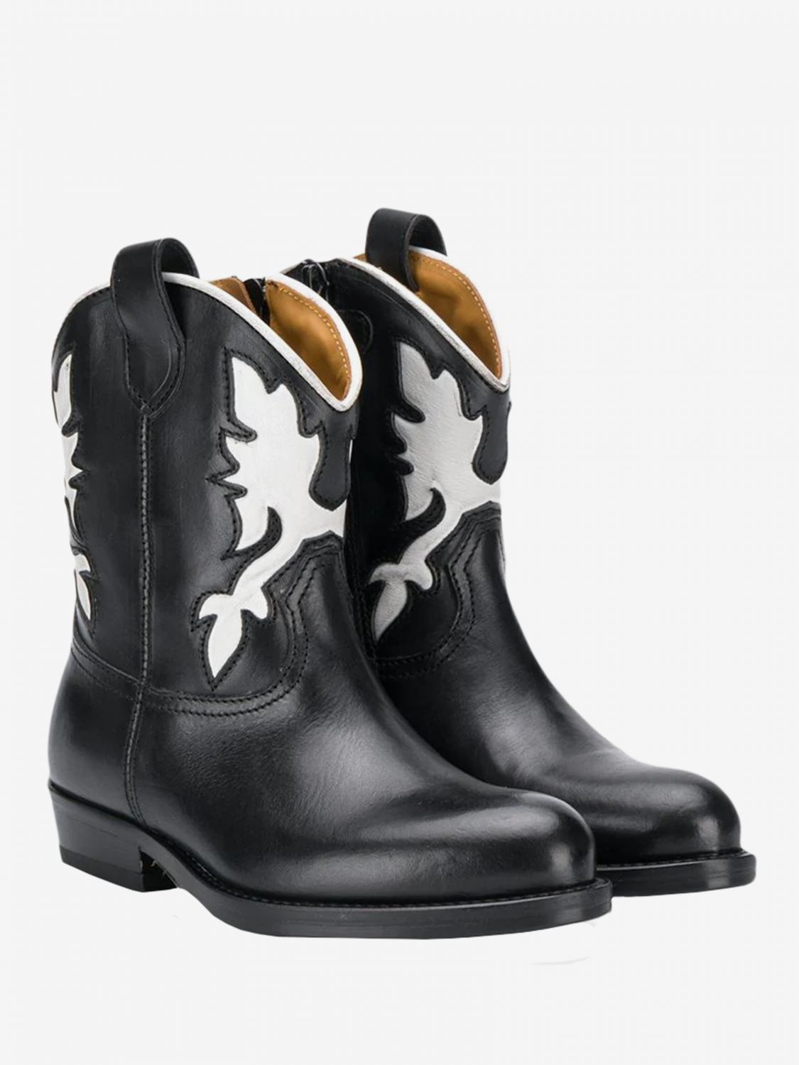 Chaussures Gallucci: Bottine Gallucci en cuir style country noir 1