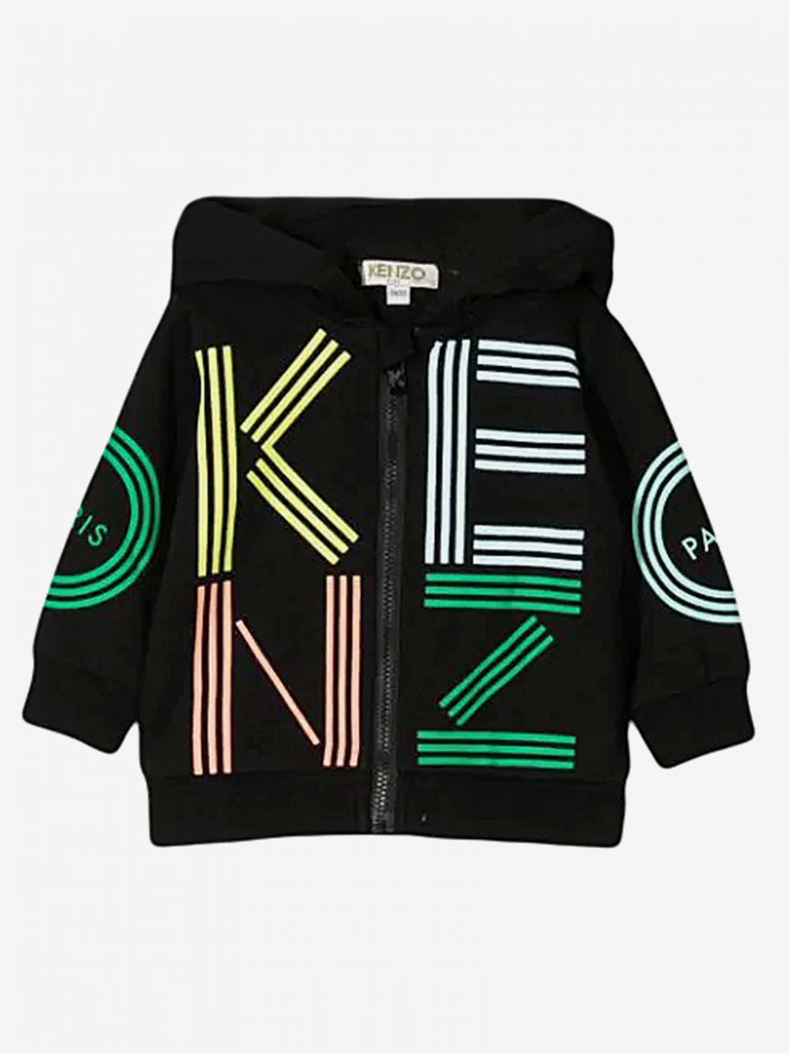 Kenzo Kids Outlet: Sweat à capuche Kenzo Junior avec logo - Noir | Gilet  Kenzo Kids KQ17547 en ligne sur GIGLIO.COM