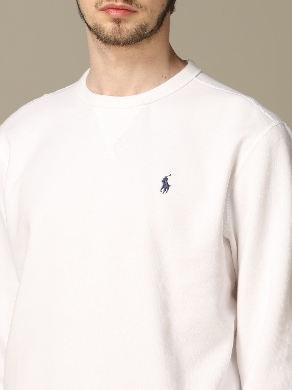 white sweatshirt ralph lauren