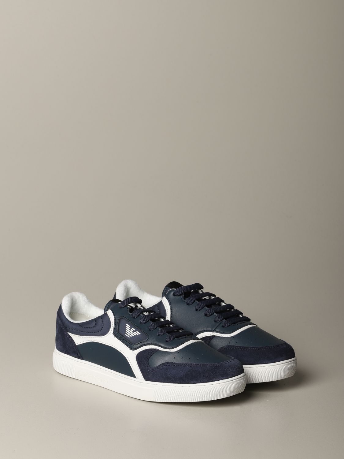 Emporio Armani Outlet: Sneakers men | Sneakers Emporio Armani Men Blue ...