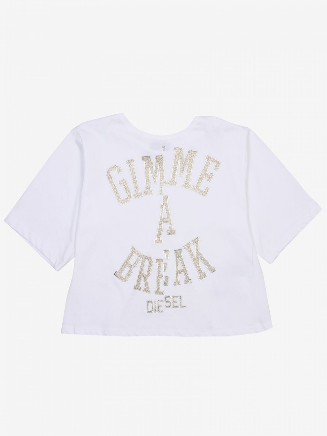 Diesel Outlet: t-shirt for girl - White | Diesel t-shirt 00j3tk 00yi9 ...