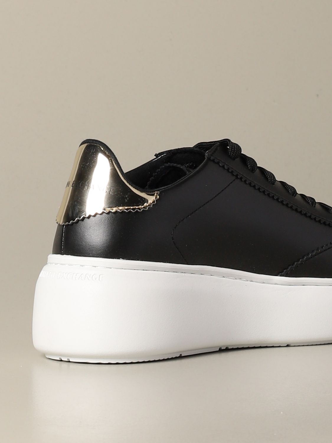 Armani Exchange Outlet: Sneakers In Pelle - Nero | Sneakers Armani ...