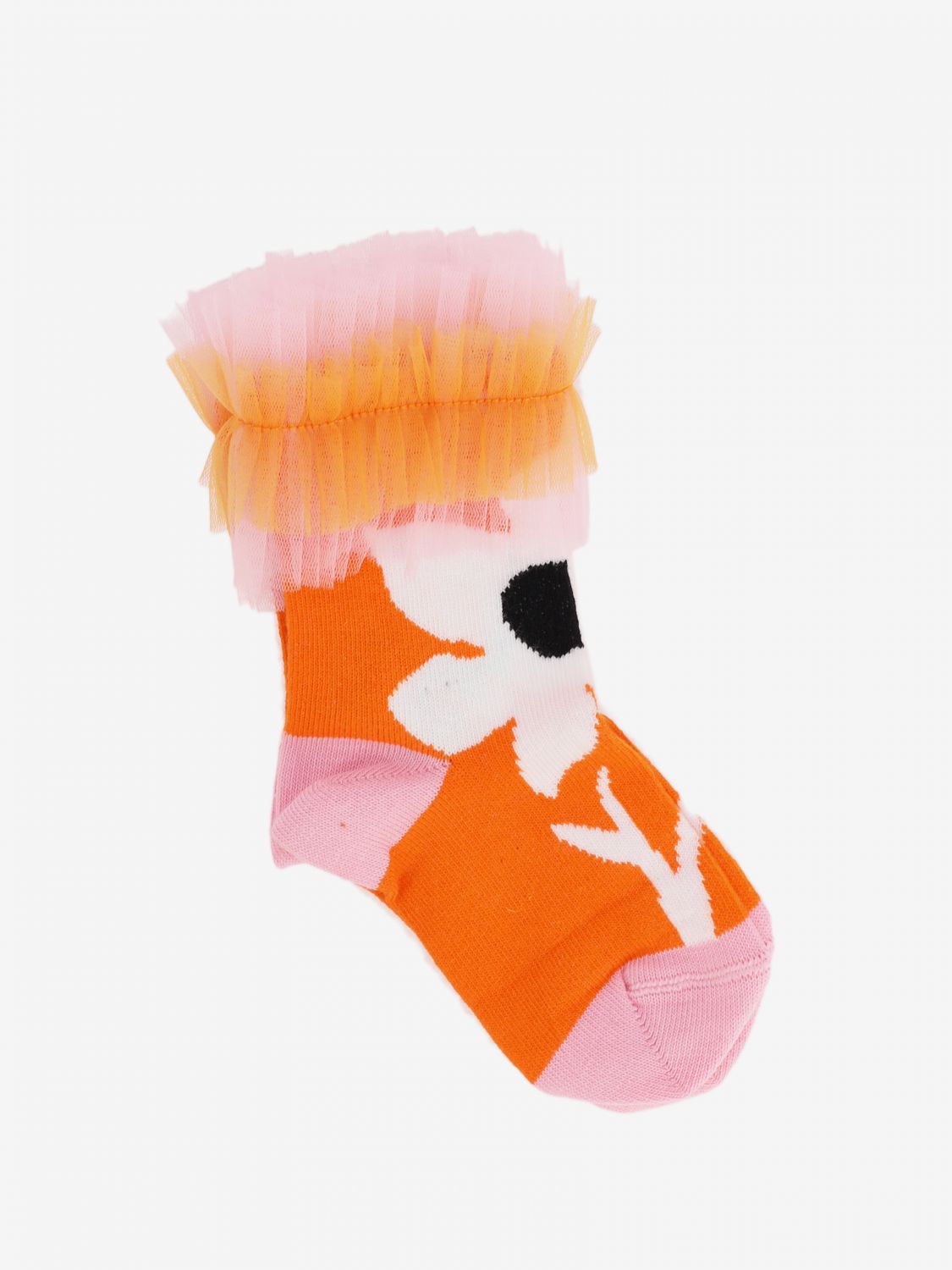 orange kids socks