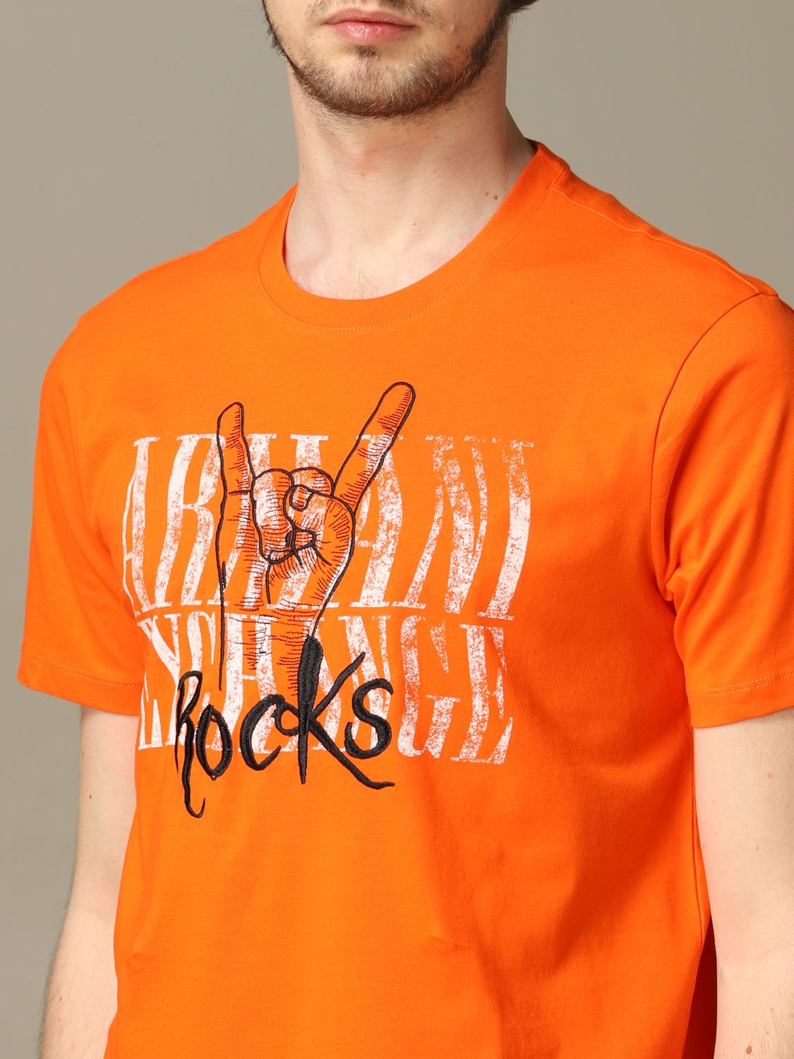 Armani Exchange Outlet: t-shirt for man - Orange | Armani Exchange t-shirt  3HZTFU ZJBVZ online on 