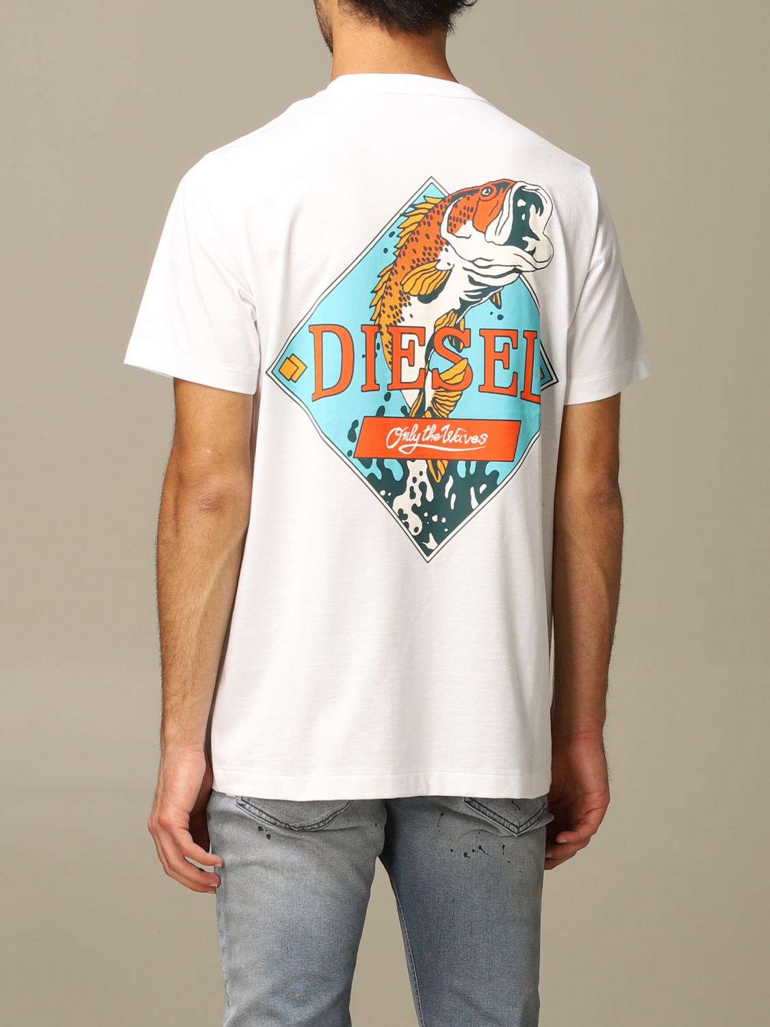 diesel only the waves t shirt