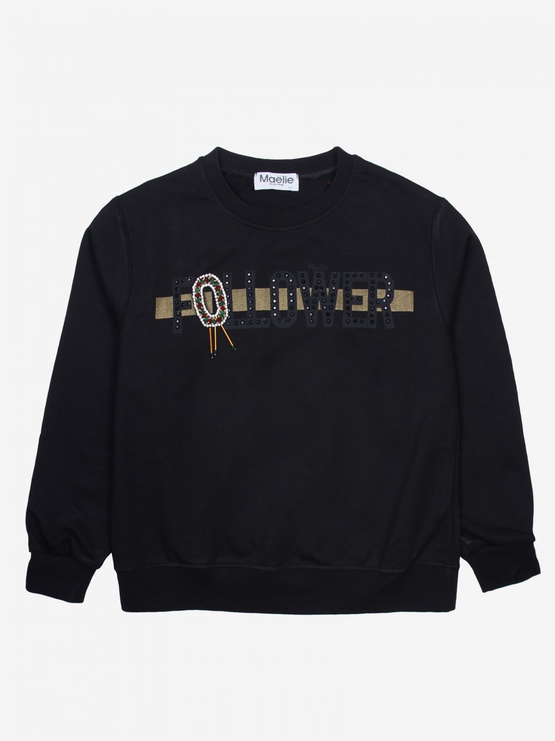 Maelie Outlet jumper for girl Black Maelie jumper 018289 online on