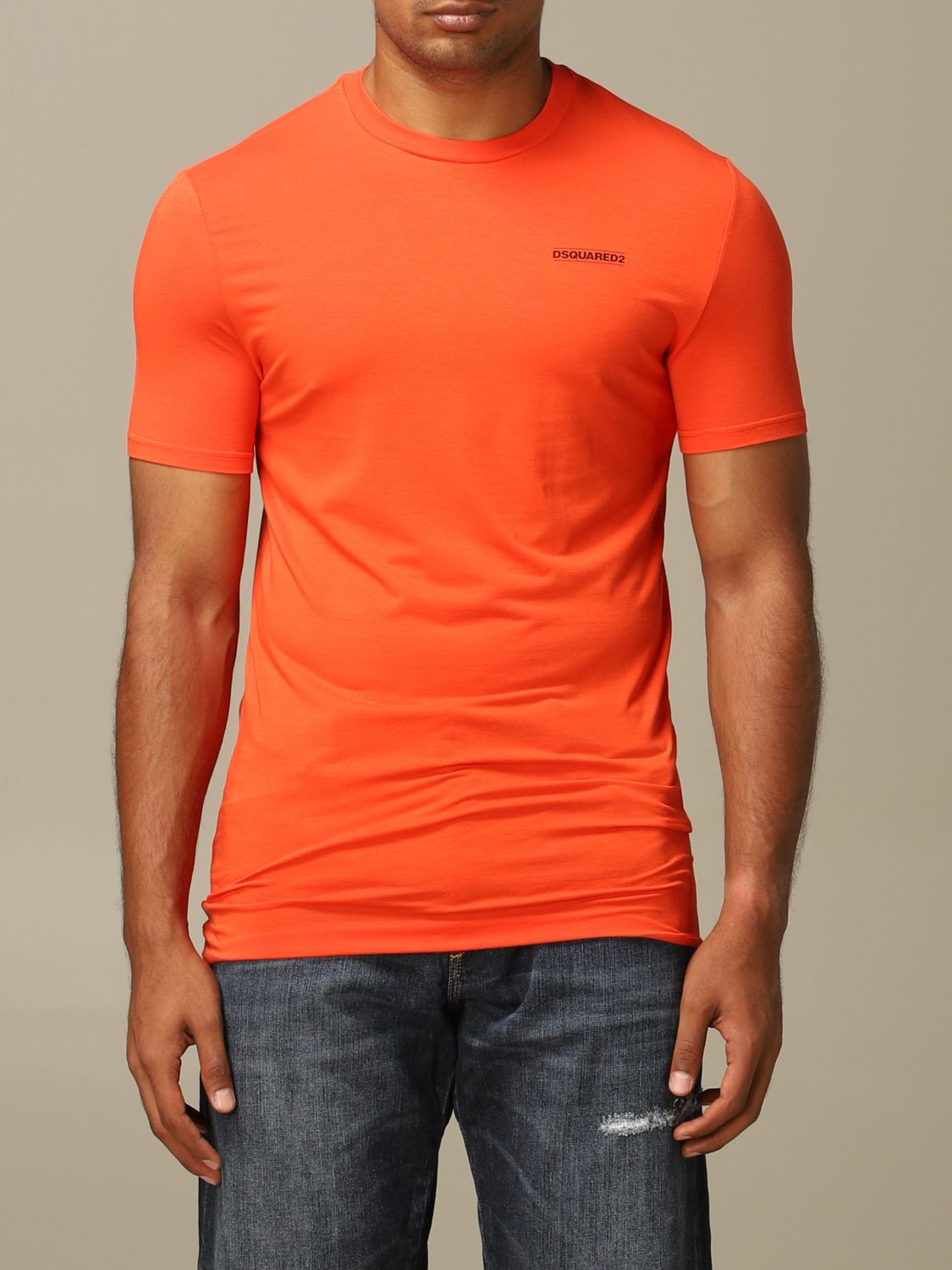 dsquared2 t-shirt - logo sweatshirt orange