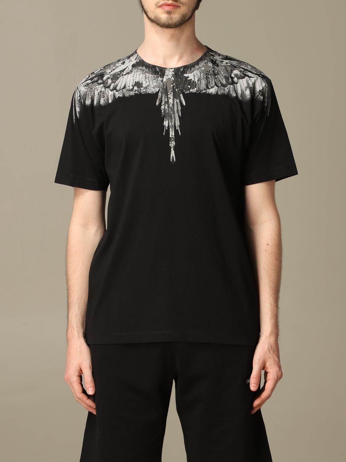 MARCELO BURLON: T-shirt with camouflage print - Black | Marcelo Burlon online at GIGLIO.COM
