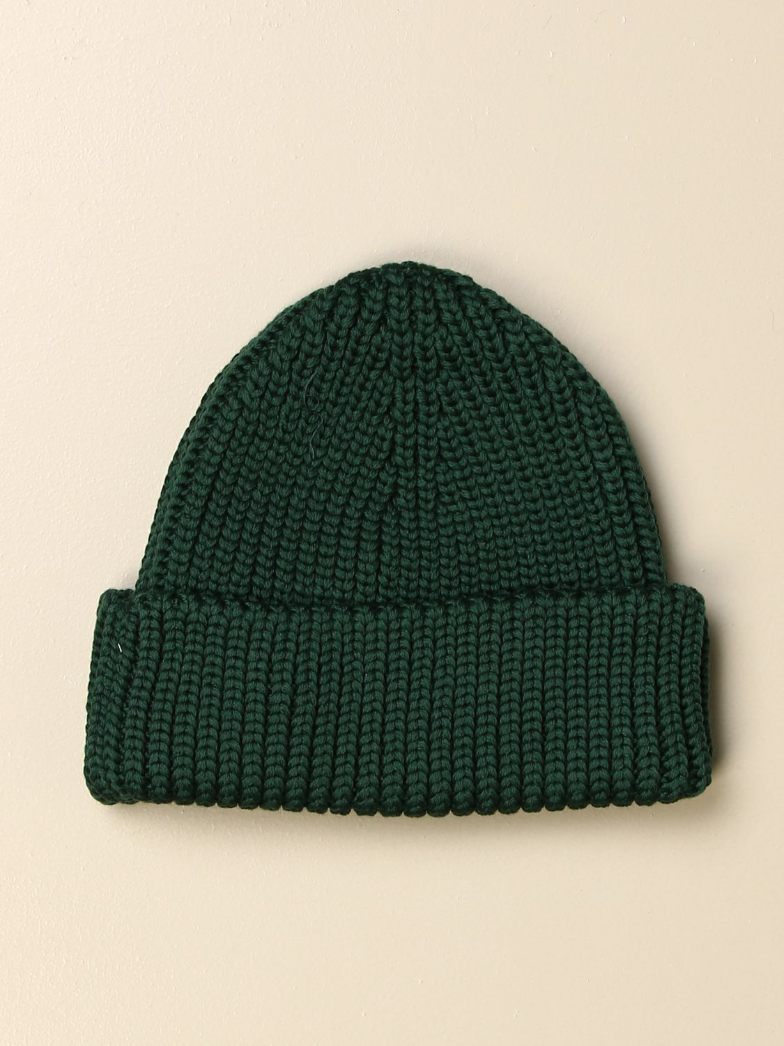 OFF-WHITE: Cappello Off White in pura lana con logo - Verde | Cappello  Off-White OMLC001E20KNI001 GIGLIO.COM