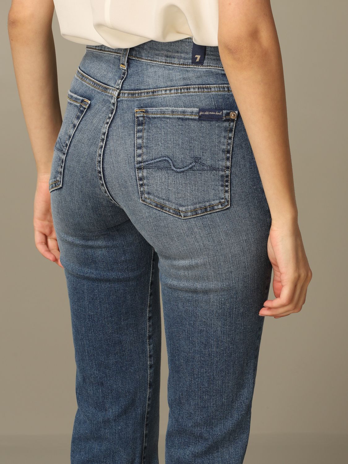 Seven Seven Outlet: Straight jeans in used denim | Jeans Seven Seven ...