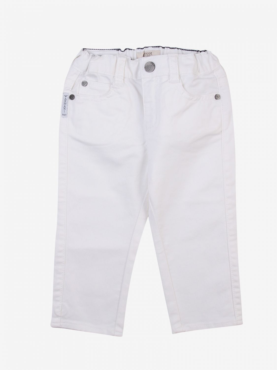 white armani shorts