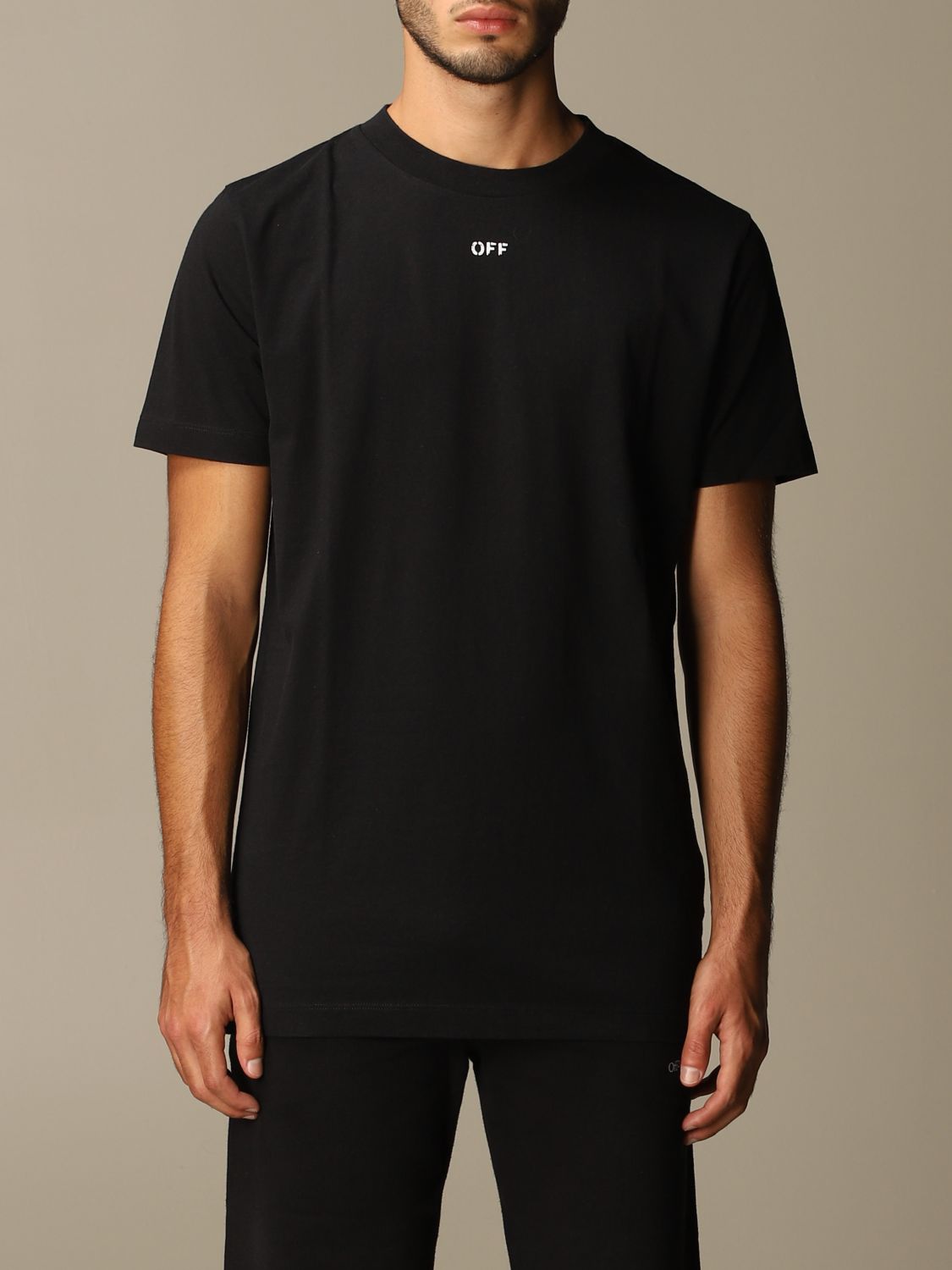 OFF-WHITE: Off White cotton t-shirt with printed arrows - Black | Off ...
