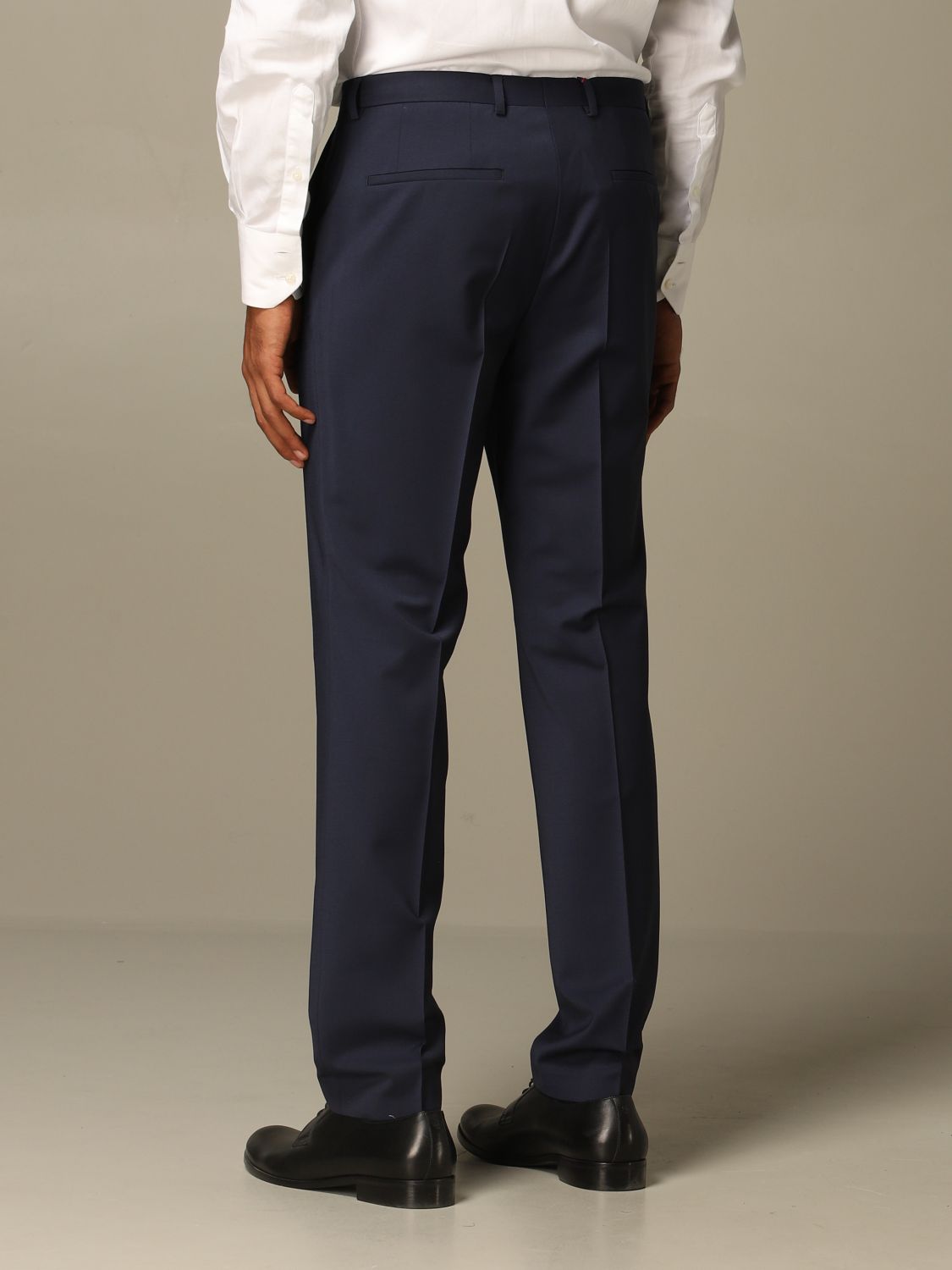 Hugo Outlet: regular-waist formal trousers - Blue | Hugo pants