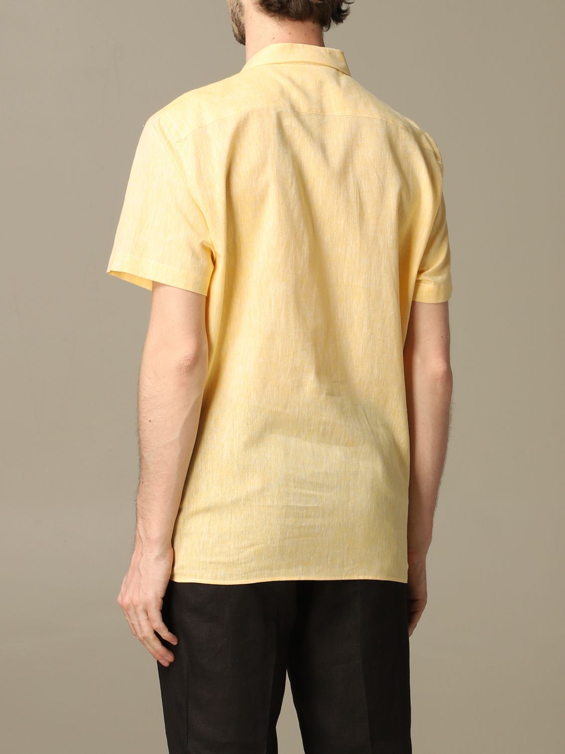 chemise homme jaune