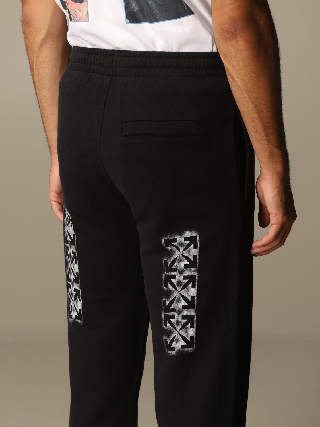 off white jogging pants
