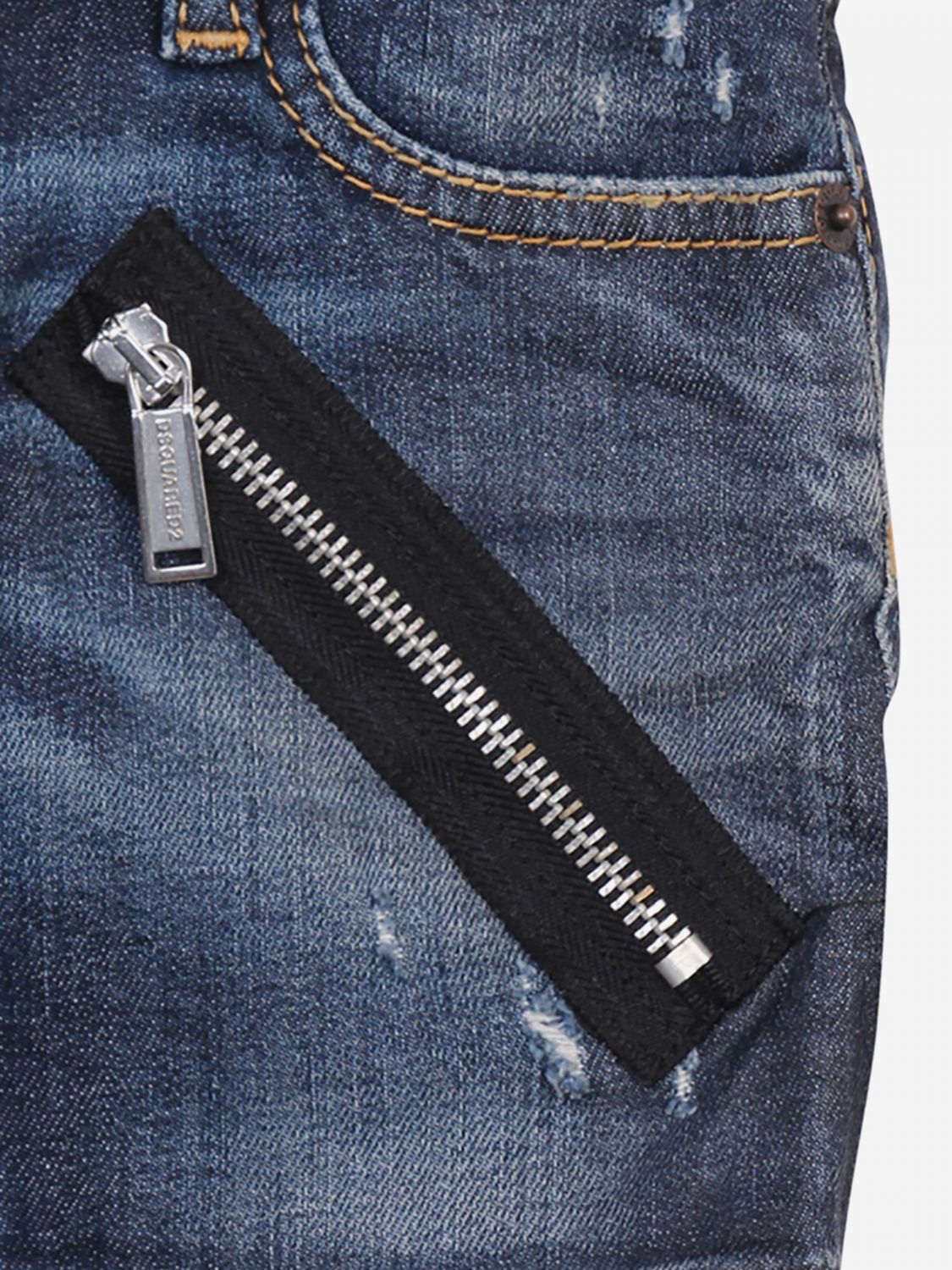 Dsquared2 Junior Outlet: Gonna di jeans con zip - Blue | Gonna Dsquared2  Junior dq02j3 d00pt GIGLIO.COM